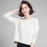 歌米拉 高领毛衣女针织衫短款韩版春秋新款保暖加厚线衣上衣打底衫 奶白 XL