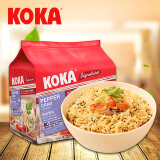 KOKA黑椒炒面鸡汤汤面5连包速食面 新加坡进口方便面泡面速食 黑椒蟹肉味快熟面