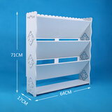 北屿简易鞋架客厅薄窄卫生间浴室门口拖鞋架置物架省空间鞋柜经济型 倾斜三层大号