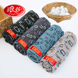 浪莎（LangSha）4条浪莎内裤 男士纯棉平角全棉短裤子 100%棉印花盒装4条 XL/175