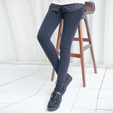 恒源祥打底裤女秋冬加厚加绒踩脚裤可外穿弹力含羊毛保暖裤一体裤藏青