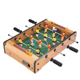 H儿童桌上足球机室内家用大人桌面球台式足球亲子互动玩具男孩礼物 四杆木色无脚34x22x7cm