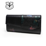 高巴度（GORBADO）民族风手拿包女真皮单肩包欧美头层牛皮手包时尚小包潮信封包夹包 蝴蝶