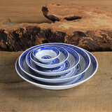 LICHEN景德镇陶瓷深盘碟子菜盘饭盘青花玲珑瓷器釉下彩餐具龙纹中式白瓷 龙纹盘碟 5.5英寸小菜碟 直径14.5x3厘米高