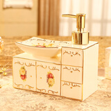 梵莎奇2025新品欧式卫生间浴室用品陶瓷肥皂盒香皂盒创意香皂碟洗手液瓶 带皂盒洗手液瓶1