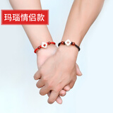 灵菲玲珑骰子安红豆本命年红绳手链入骨相思豆筛子情侣手串男女情侣