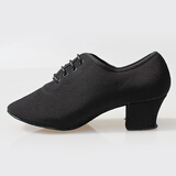 幻巧拉丁舞鞋女成人中跟教师鞋牛津布舞蹈鞋水兵交谊广场舞鞋儿童男 牛津布5cm跟（直板室内毛底） 37 (235mm)