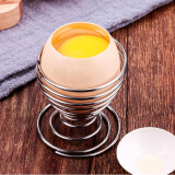 鸡蛋托蛋托弹簧创意托架单个美妆化妆杯铁板烧蒸蛋架子鸡蛋架托