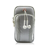 FLYVII跑步手机臂包运动手臂包苹果6plus臂带男女臂套臂袋手机包手腕包 浅灰色