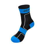 纽凯利（NUCKILY）自行车骑行袜子男女夏季长筒透气速干单车跑步运动袜 一双装 蓝色