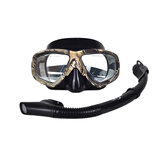 泳速Yon Sub潜水镜 全干式呼吸管套装 潜水装备男 潜泳镜 YM230迷彩两件套
