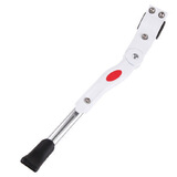 铝合金自行车脚撑 山地车边脚撑停车架脚架 通用可调节长短带工具 白色+加送安装工具