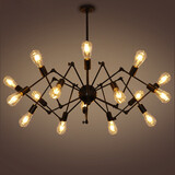 恋尚灯饰北欧美式乡村后现代创意个性艺术田园风格灯饰现代服装店客厅西餐厅前台吧台灯具蜘蛛吊灯 16头款赠送原版爱迪生LED灯泡