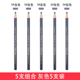 芬呢欧（veaneor）拉线眉笔防水防汗持久不晕染初学者学生一字眉拉丝眉笔影楼化妆师画眉笔 5#灰色：5支装