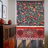 漫天星中国风系列门帘卫生间卧室客厅隔断帘窗帘棉麻布艺古典中式民族风 招财进宝 85cm*150cm