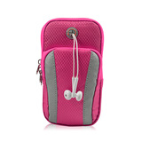 FLYVII跑步手机臂包运动手臂包苹果6plus臂带男女臂套臂袋手机包手腕包 玫红色