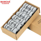 Mawcha 时尚棉袜男士袜子男士短袜春夏季薄款个性休闲潮流低帮船袜6双装 浅灰色6双装 均码