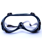 成楷科技 全包围护眼罩 防尘防唾沫飞溅骑行防风沙 男 可戴近视镜  防冲击 黑框高清护目镜