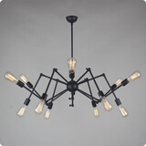 恋尚灯饰北欧美式乡村后现代创意个性艺术田园风格灯饰现代服装店客厅西餐厅前台吧台灯具蜘蛛吊灯 12头款赠送原版爱迪生LED灯泡