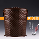 从简 塑料茶桶茶渣桶家用排水桶茶叶垃圾桶功夫泡茶桶废水桶小号过滤 6升咖啡钻石桶+普通水管水球1米