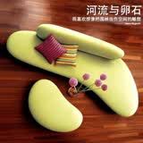 南北巢 布艺沙发 简约现北欧风格客厅组合 个性创意双人三位小户型沙发时尚弧形休闲办公家具 主图色（颜色可选择） 多人位（2米）