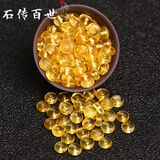 石传百世天然蜜蜡手串男女士单珠血珀琥珀玛瑙手链单珠DIY配珠件 【金珀隔片】单个7.5*3毫米