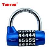 TONYON通用（TONYON）彩色5轮密码锁 防盗挂锁健身房门锁工具箱锁K25003 蓝色