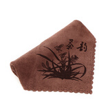 汇想 超强加厚吸水纯棉茶巾茶桌布棉麻毛巾功夫茶杯垫茶道配件抹布包邮 棕色茶韵茶巾