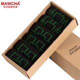 Mawcha 时尚棉袜男士袜子男士短袜春夏季薄款个性休闲潮流低帮船袜6双装 黑色6双装 均码