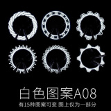 新款气门灯车轮灯气嘴灯自行车灯风火轮山地公路车夜骑灯配件A08 白色15图案（单只价钱）