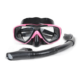 泳速Yon Sub潜水镜 全干式呼吸管套装 潜水装备男 潜泳镜 YM230粉色两件套