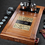 神雕（SHEN DIAO） 茶具非洲黄花梨超特大号茶盘实木茶海红木排水茶托盘功夫茶台 黄花梨富贵四合一带电器