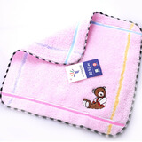 金号小毛巾 宝宝口水巾无捻纱小方巾童巾 儿童毛巾纯棉方巾GT6307WH 粉色 24*24cm