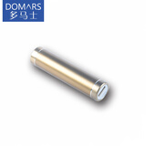 Domars多马士迷你创意超薄小巧圆柱形口红充电宝可爱便携应急铝合金苹果安卓华为三星手机通用移动电源 金色
