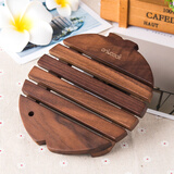 onlycook 创意实木锅垫 木质防烫隔热餐垫杯垫碗垫餐盘子垫餐桌垫 胡桃木鱼形状（胡桃木）/单个