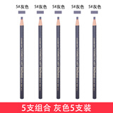 芬呢欧 拉线眉笔防水防汗不易晕染持久初学者一字眉1818亨眉粉不易脱色 5#灰色：5支装