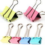 【多型号】金属夹子 长尾夹 燕尾夹 彩色资料夹 票据夹子 桌面文件推力夹 25mm48只装