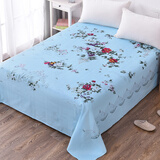 玖希奇全线丝光全棉床单单件纯棉加厚1.8米2m床中式国民老式床单 花开牡丹 蓝色 200*225cm（适合1.5米床）