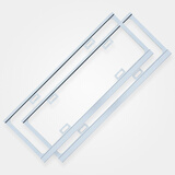 悦野 新交规车牌架框 汽车车牌框车牌框号牌架车牌架牌照框 银色