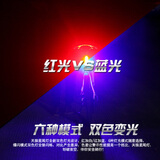 自行车后尾灯USB充电双色红蓝LED灯山地车防水爆闪变色尾警示灯 双色版——红蓝变光