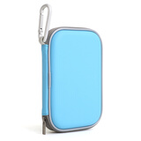 JIXINI 纪希尼2.5英寸移动硬盘包数码收纳包西数保护套移动电源包保护套硬皮质防震包 浅蓝色