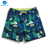 盖浪（GAILANG） 韩版亲子沙滩裤男速干大码宽松休闲海边度假泳裤可下水游泳温泉 绿色花(男童) L