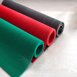 豫之韵 塑料地垫门垫进门防滑垫厨房镂空地垫入户垫浴室游泳馆防滑垫 绿色（90cm宽） 3.5mm厚/1米价格