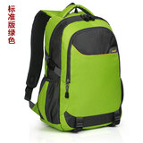 亨得利双肩包男高中学生女休闲旅游旅行背包大容量初中生书包韩版 1794绿/灰建议身高155-170cm