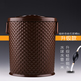从简 塑料茶桶茶渣桶家用排水桶茶叶垃圾桶功夫泡茶桶废水桶小号过滤 6升咖啡钻石桶+铜头水管水球1米