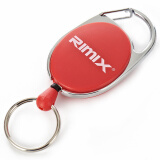 RIMIX 伸缩钥匙圈 男钥匙链 多功能易拉扣腰挂/手机防抢防丢防盗 新品红色