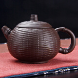 茗客 茶壶紫砂功夫家用宜兴紫泥仿古单壶西施石瓢 编织紫砂茶壶