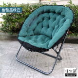 佳生活懒人沙发椅单人午休椅看店椅折叠躺椅阳台沙发太阳椅休闲单人椅 单人沙发-墨绿