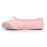 成人幼儿童舞蹈鞋软底猫爪练功鞋男女芭蕾舞鞋体操瑜伽形体跳舞鞋 粉色皮头练功鞋 37(内长23cm)