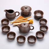 鼎器 原矿紫砂茶具套装整套家用送礼办公功夫杯陶瓷茶道茶壶手工紫泥